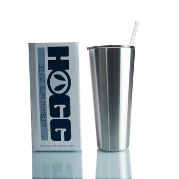 32OZ HOGG STAINLESS SLIM TUMBLER WITH STRAW