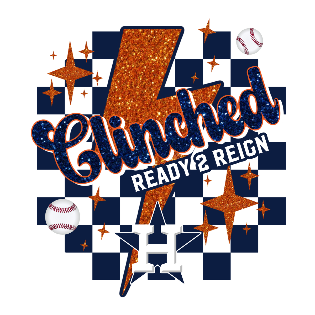 GLITTER CLINCHED READY 2 REIGN DTF TRANSFER