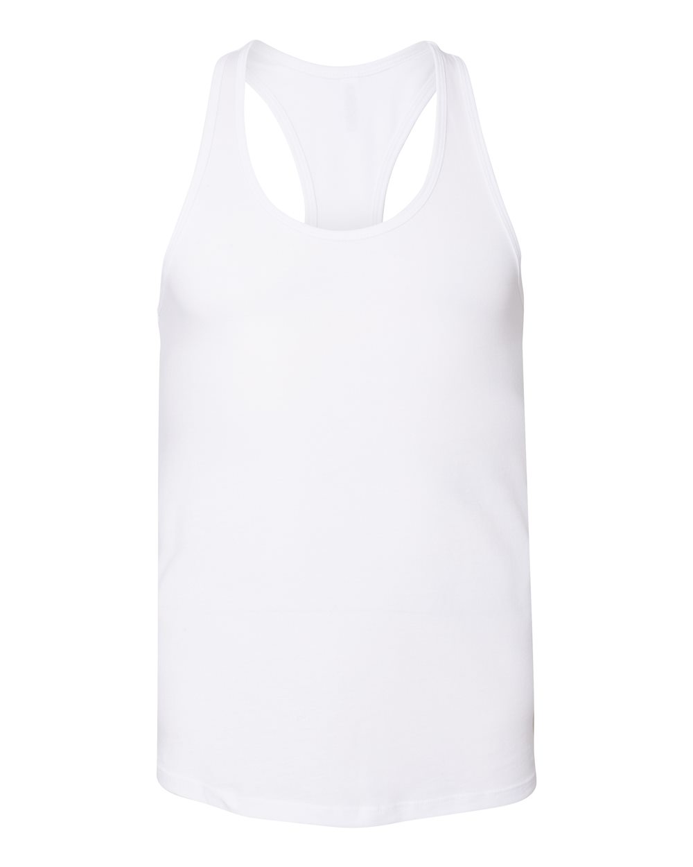 BELLA CANVAS RACERBACK TEE WHITE