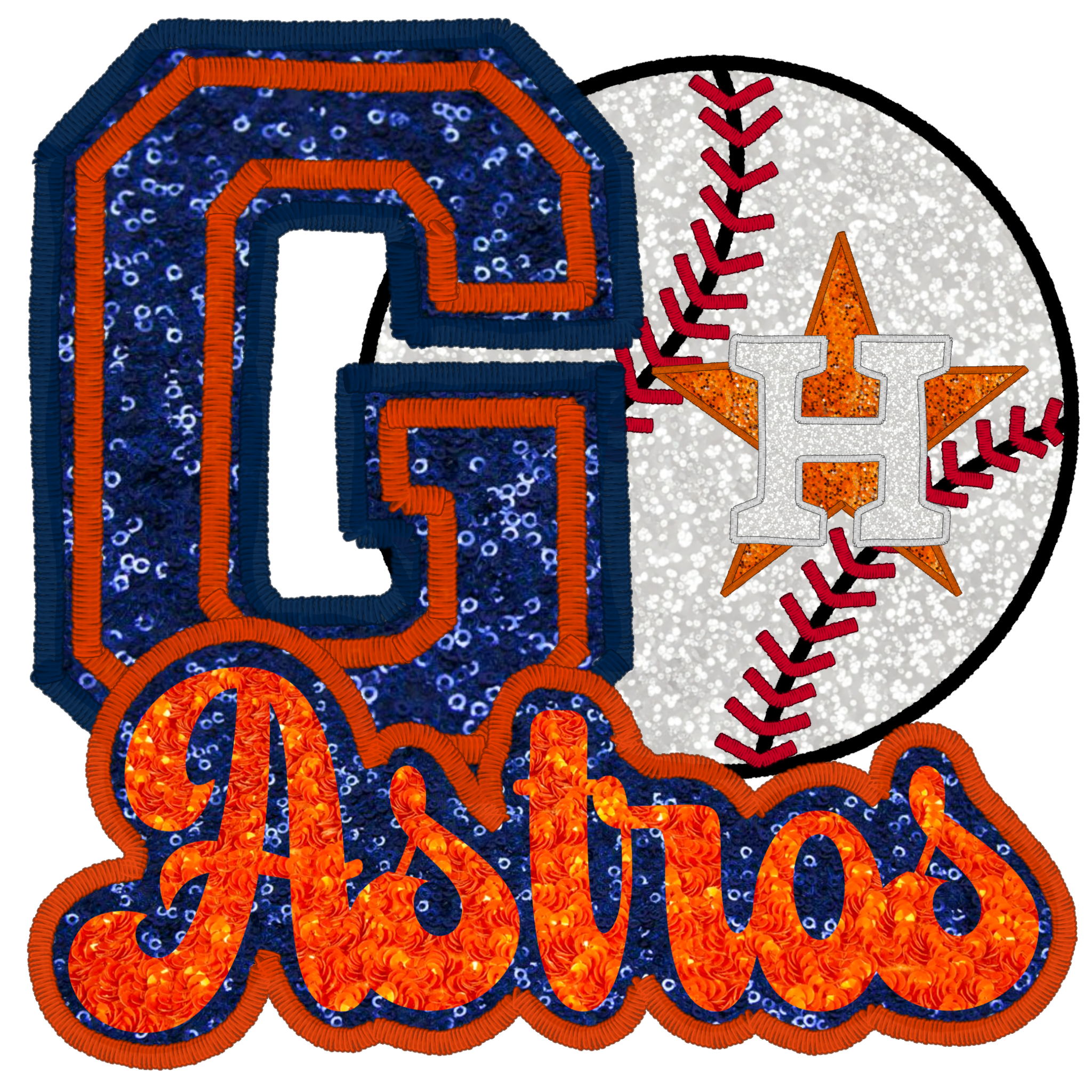 ASTROS Space City Baseball Sublimation File DTF File PNG image