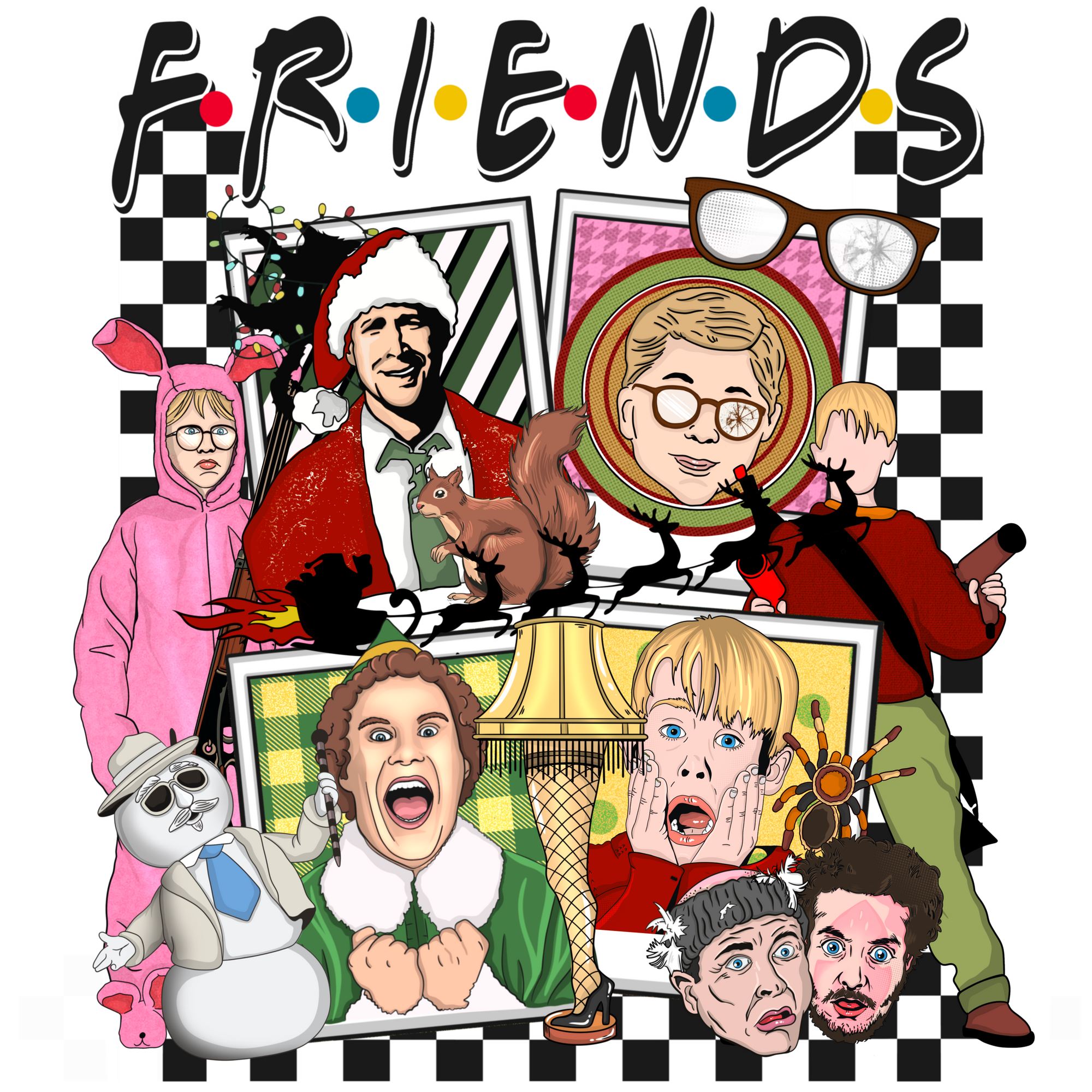FRIENDS XMAS ADULT DTF
