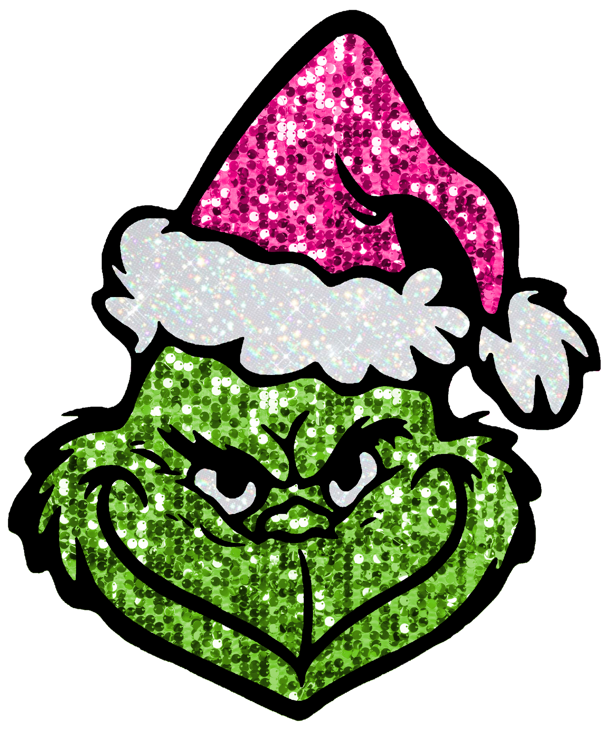 PINK  CHRISTMAS GRINCH DTF TRANSFER