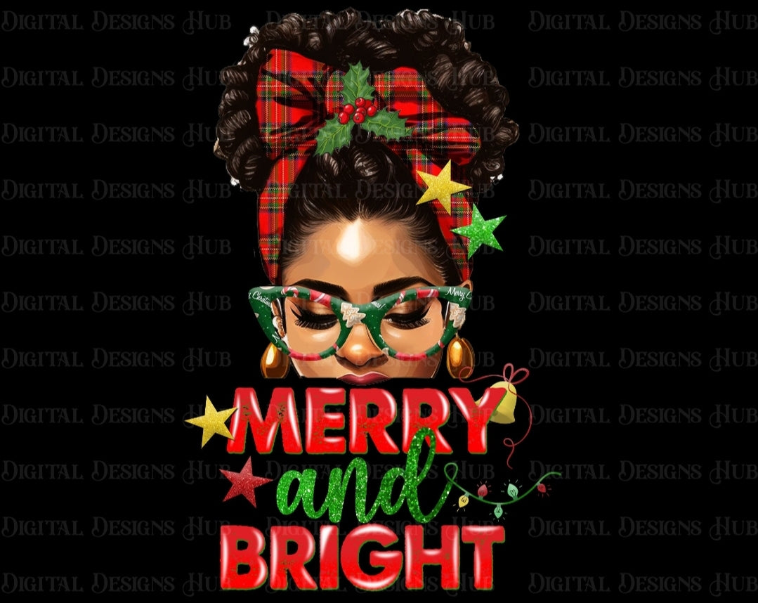 MERRY AND BRIGHT DTF TRANSFER