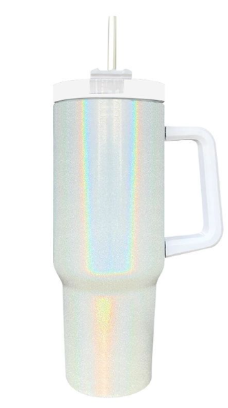 Sublimation Stainless Steel Double Wall 40oz Tumbler with Colorful Handle &  Lid