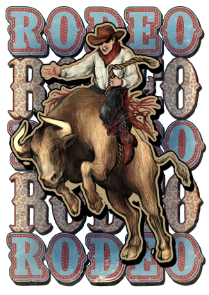 RODEO COWBOY ADULT DTF TRANSFER