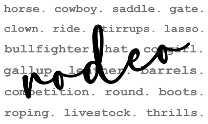 RODEO WORDS ADULT DTF TRANSFER