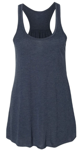 BELLA CANVAS FLOWY RACERBACK TEE MIDNIGHT