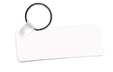 SUBLIMATION WHITE PLASTIC KEYCHAINS (2-SIDED) 2PC KIT