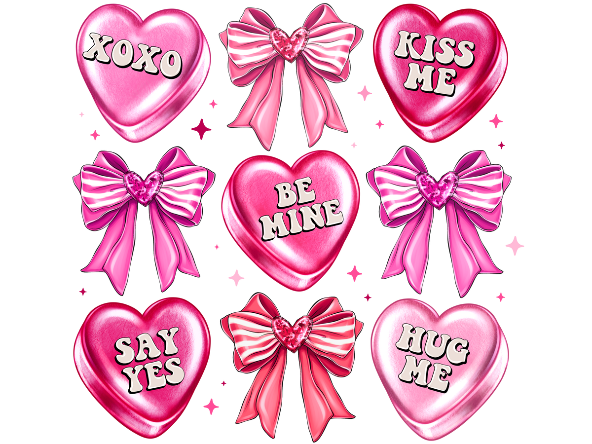 BE MINE SAY YES KISS ME  DTF TRANSFER