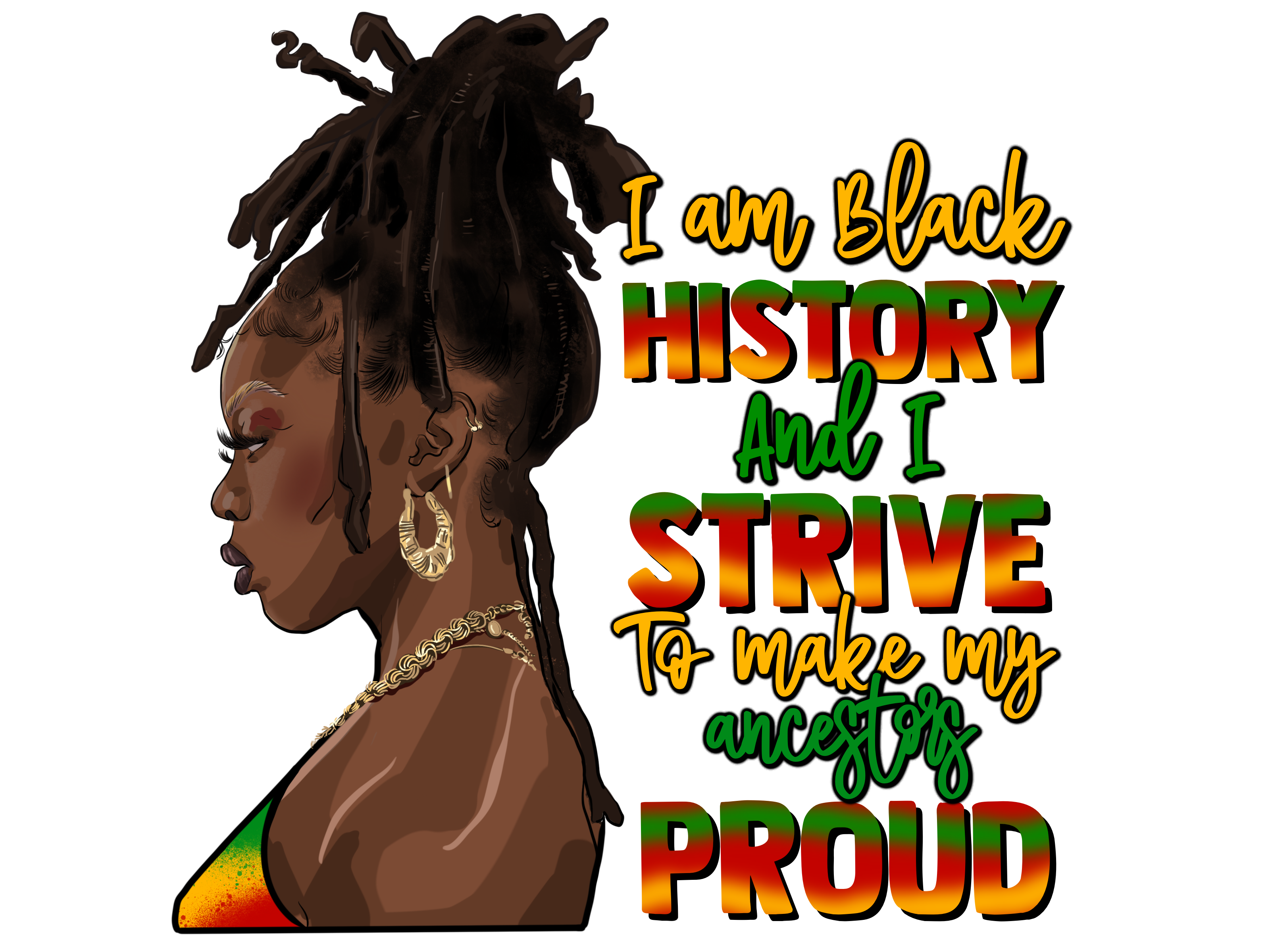 I Am Black History Month Sublimation Transfer, Ready to Press
