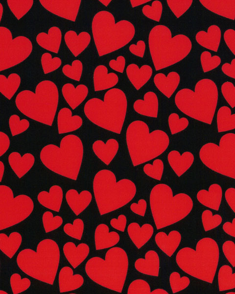 THERMOFLEX HEARTS RED/BLACK FASHION PATTERN