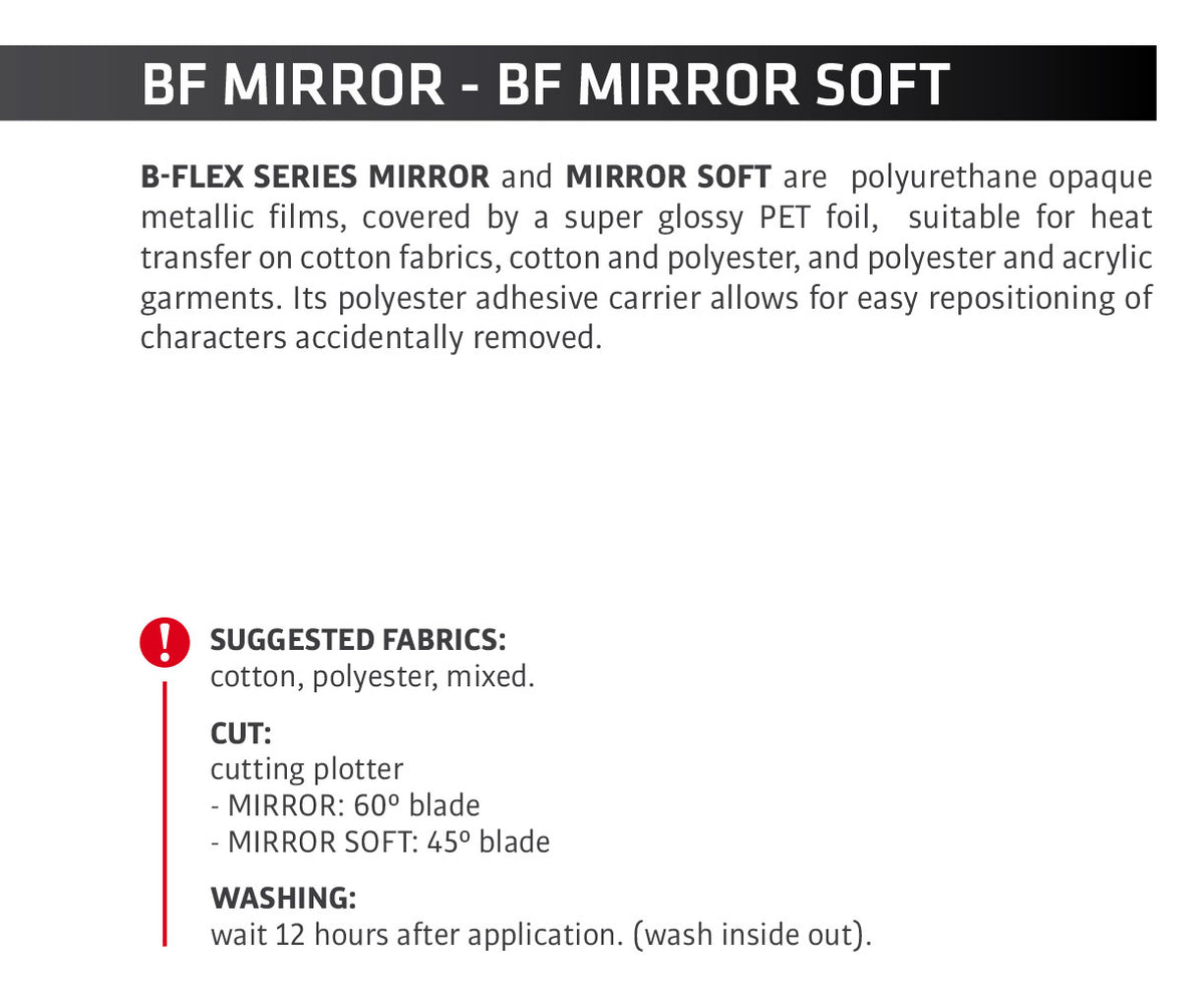 B-FLEX MIRROR SOFT SILVER 20" - Direct Vinyl Supply