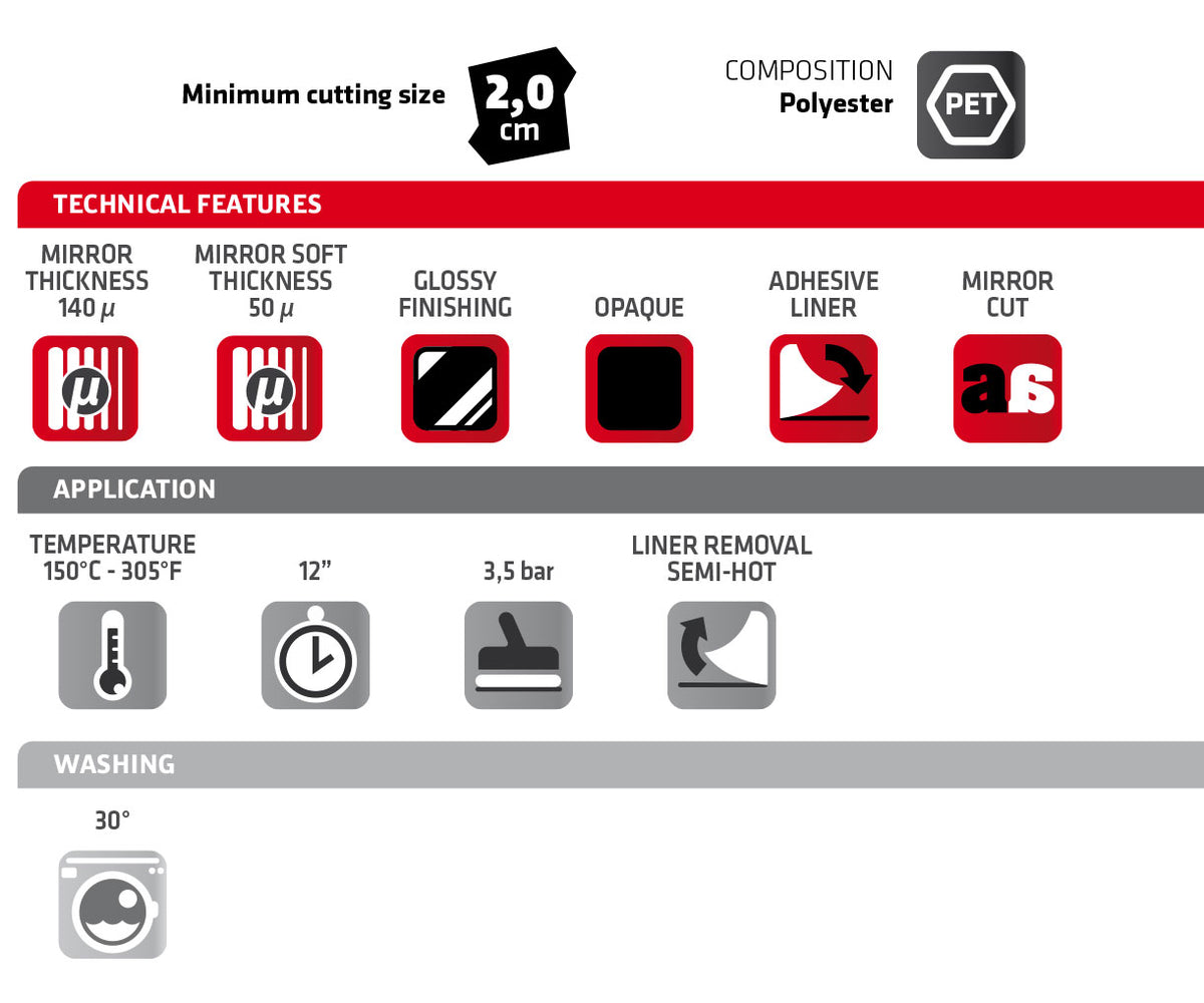 B-FLEX MIRROR SOFT SILVER 20" - Direct Vinyl Supply