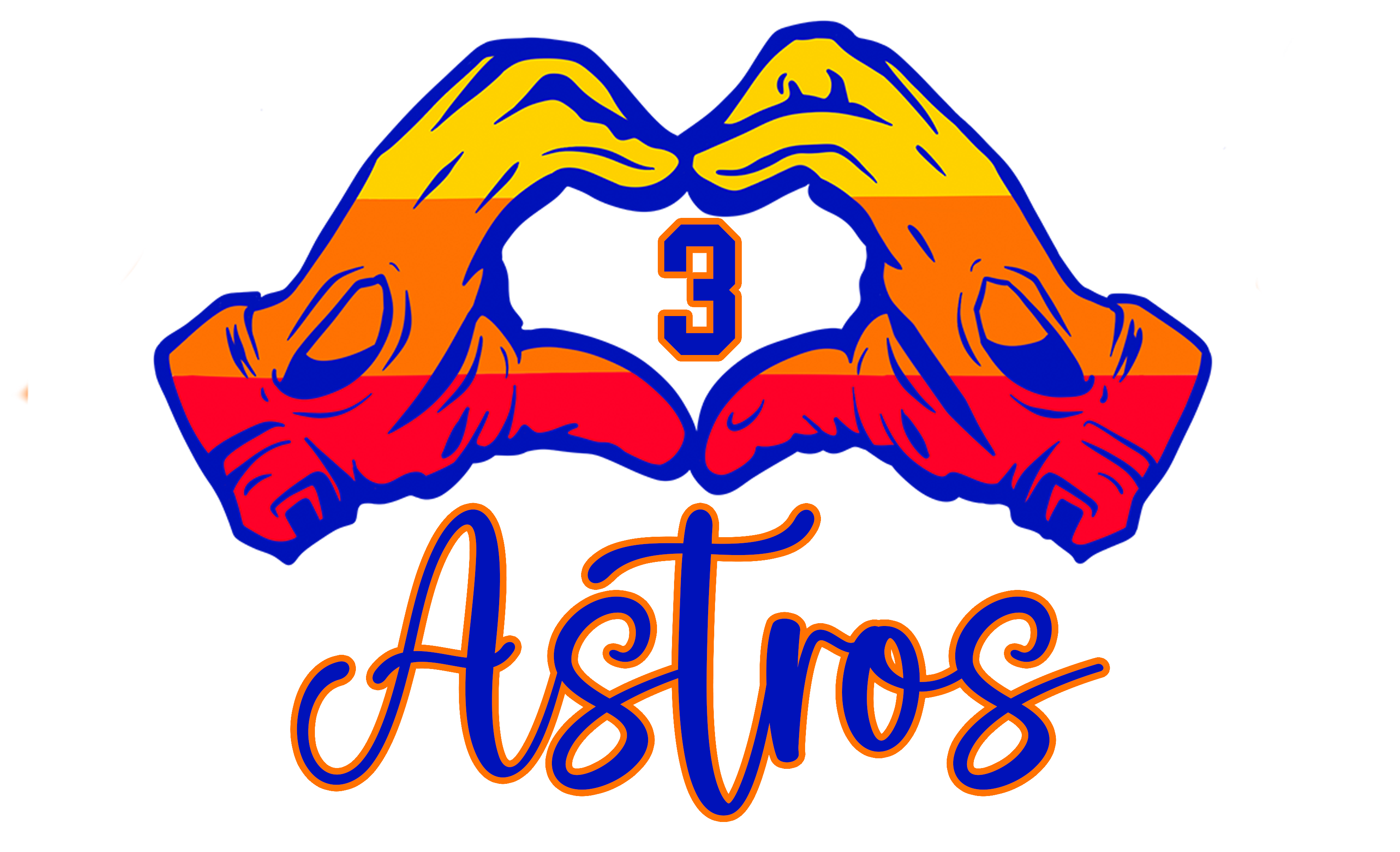 Astros 3 HTV transfer – Mad Kat Custom Designs, LLC