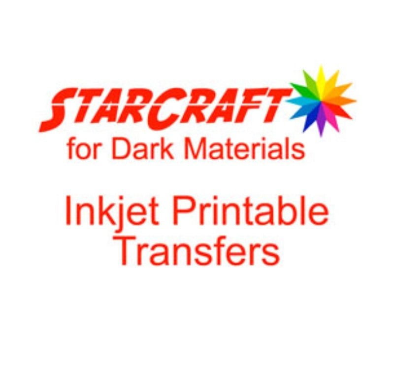 Starcraft Inkjet Transfer Paper for DARK Materials Pack of 10