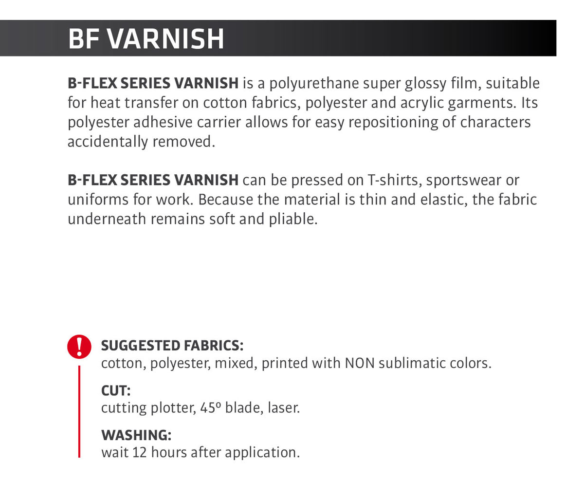 B-FLEX VARNISH RED 20" - Direct Vinyl Supply