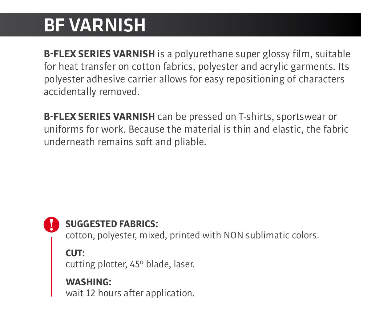 B-FLEX VARNISH RED 20" - Direct Vinyl Supply